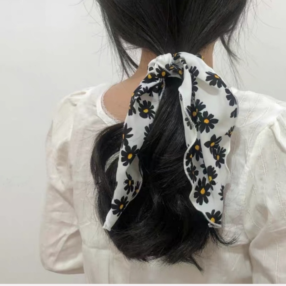 💕Last one Daisy Ribbon Hair Tie Scrunchies - Picture 3 of 6
